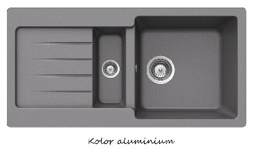 Zlewozmywak z ociekaczem Teka Kea 60 B-TG Metalic aluminium