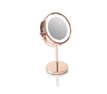 Lusterko kosmetyczne Rio MAGNIFYING MIRROR ROSE GOLD LED