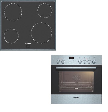 Piekarnik elektr. z pyt ceramiczn Bosch HEN 331E0 + NKE 625A01