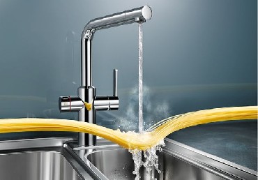 Bateria zlewozmywakowa stojca Blanco HOT chrom z podgrzewaczem do wody