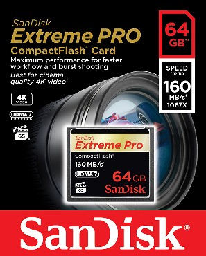 Karta pamici SanDisk CF EXTREME PRO 160 MB/s   64 GB