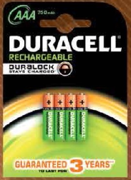 Akumulatorki Duracell HR03 / AAA B4 750 mAh