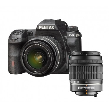 Lustrzanka cyfrowa Pentax K-3 Black + DAL 18-55WR + DA 50-200WR