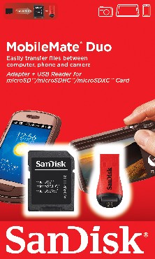 Czytnik kart pamici SanDisk CZYTNIK USB microSD i ADAPTER microSD do SD
