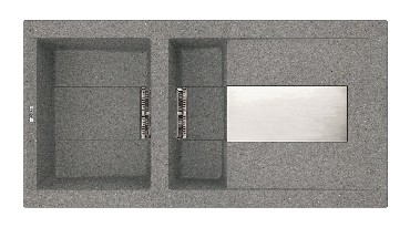 Zlewozmywak z ociekaczem Elleci Sirex 475 METALTEK elektroniczny
