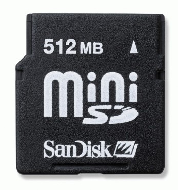 Karta pamici + adapter SanDisk mini SD 512MB+ adapter SD