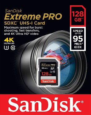 Karta pamici SanDisk KARTA EXTREME PRO SDXC 128 GB