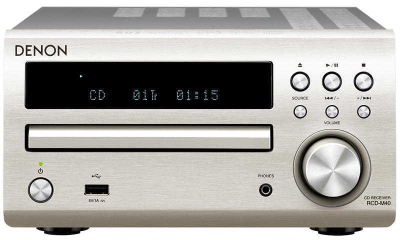 DENON　RCD-M40 Denon RCD-M40 Micro Hi-Fi System, Black at AV.com