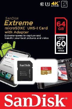 Karta pamici SanDisk MOBILE EXTREME microSDXC 64 GB 60MB/s