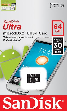 Karta pamici SanDisk ULTRA microSDXC 64GB 30MB/s UHS-I Class 10