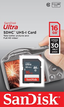 Karta pamici SanDisk ULTRA SDHC 16GB 30MB/s UHS-I Class 10