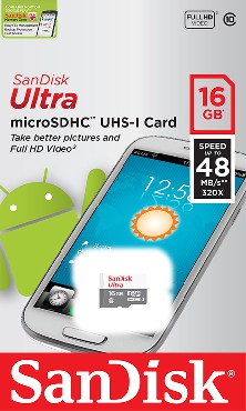 Karta pamici SanDisk ULTRA ANDROID microSDHC 16GB 48MB/s