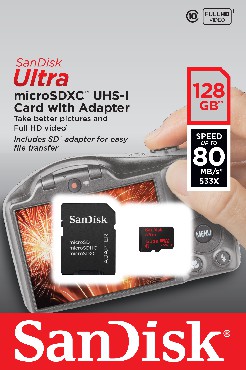 Karta pamięci SanDisk ULTRA microSDXC 128GB 80MB/s + ADAPTER