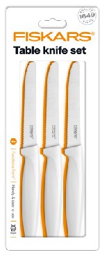 Zestaw noy Fiskars Zbkowane - 3 szt. white