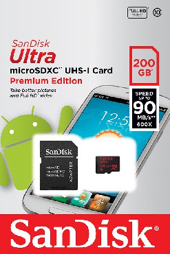 Karta pamici SanDisk SANDISK MOBILE ULTRA ANDROID microSDXC 200 GB 90MB/s