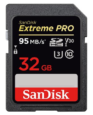 Karta pamici SanDisk EXTREME PRO SDHC 32 GB 95MB/s V30 UHS-I U3