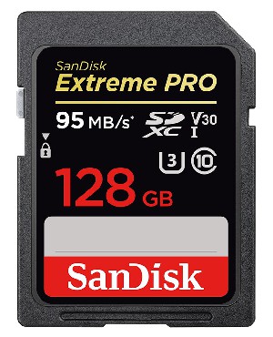 Karta pamici SanDisk EXTREME PRO SDXC 128 GB 95/90 MB/s V30 UHS-I U3