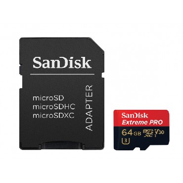 Karta pamici SanDisk EXTREME PRO microSDXC 64GB 95/90 MB/s  U3 V30 UHS-I MOBILE