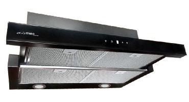 Okap teleskopowy Falmec Slim Vetro Plus 90 czarny 620 m3/h