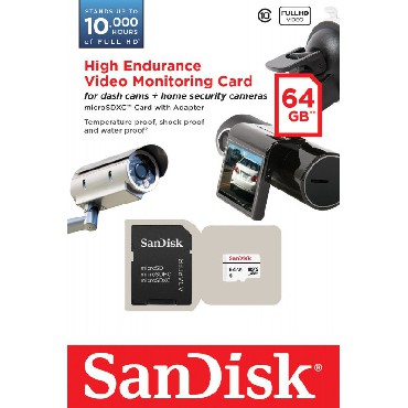Karta pamici SanDisk HIGH ENDURANCE VIDEO MONITORING microSDXC 64 GB