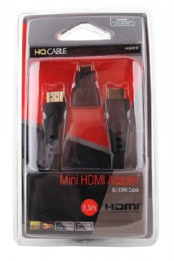 Kabel HDMI-HDMI + adapter Mini HDMI Arkas HQK 10