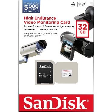 Karta pamici SanDisk HIGH ENDURANCE VIDEO MONITORING microSDHC 32 GB