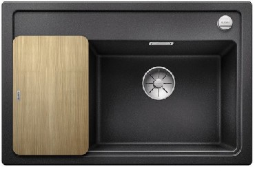 Zlewozmywak Blanco ZENAR XL 6S Compact Silgranit PuraDur z korkiem InFino i desk drewnian z kork.aut. praw