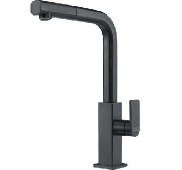 Bateria stojca z wycigan wylewk Franke Studio Mythos pull-out Czarna stal szlachetna