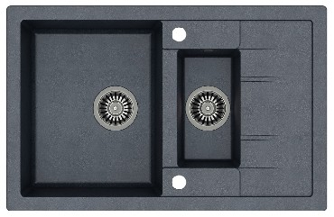 Zlewozmywak Quadron MORGAN 156 pure carbon /elementy stalowe