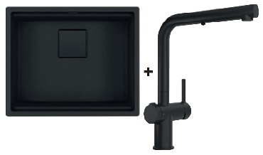 Zlewozmywak + bateria Franke Studio Kanon KNG 110-52 + Active L Twist pull-out spray