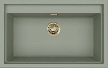 Zlewozmywak Elleci SINTESI 130 K82 Sage Green + zoty odpyw