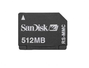 Karta pamici + adapter SanDisk RS-MMC 512MB dwunapieciowa + adapter MMC