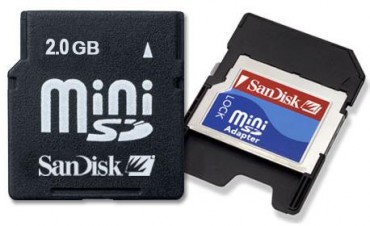 Karta pamici + akcesoria SanDisk mini SD 2GB + adapter SD