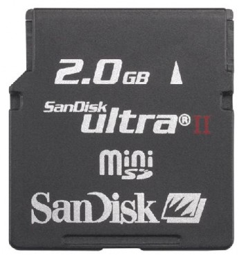 Karta pamici SanDisk miniSD Ultra II SD 2GB + adapter SD