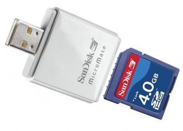 Karta pamici SanDisk SDHC 4 GB + czytnik USB