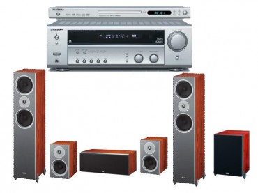 Zestaw kina domowego Kenwood KRF V5100D + DVF3300 + głośniki VITAS + Sub 20A