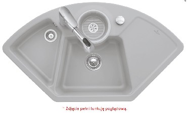 Zlewozmywak narony z ociekaczem Villeroy & Boch SOLO ECK premiumline z.a.