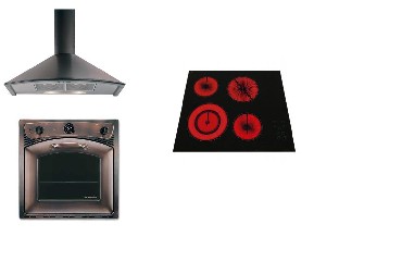 Piekarnik + pyta grzewcza + okap Nardi FRA 409 BR + PVC 60 D1S + NC 5901 R