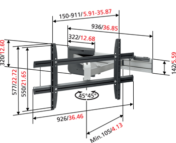 Uchwyty cienne do TV Vogels EFWE 6455 RC Glider