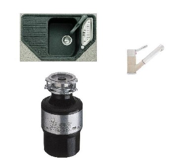 Zlewozmywak + bateria + m³ynek Teka TEXINA 45 E-TG + VG B TG + M£YNEK TR 50.2