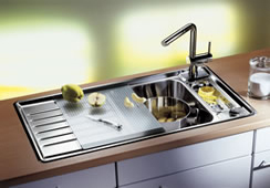 Zlewozmywak z ociekaczem Blanco AXIS 5S-IF stal gadka