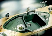 Zlewozmywak z ociekaczem Blanco DELTA Silgranit PuraDur 2 z korkiem automat. + ods�czarka stalowa