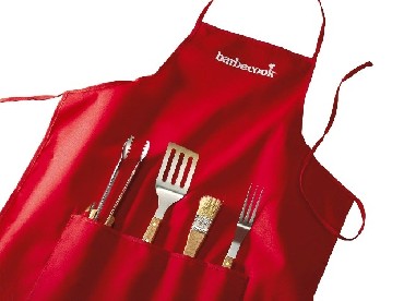Fartuch do grillowania Barbecook z kompletem sztu�c�w
