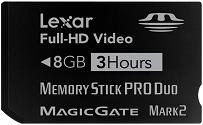 Karta pamięci Lexar Memory Stick Pro Duo Video Full HD 8 GB Premium.