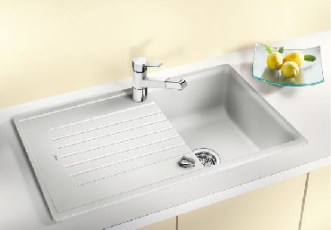 Zlewozmywak z ociekaczem Blanco ZIA 45SL Silgranit PuraDur 2 z korkiem automatycznym