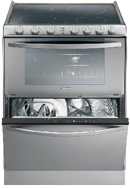 Kuchnia ceramiczna z piekarnikiem i zmywark Candy Trio 503-1 X