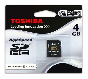 Karta pamięci Toshiba HighSpeed SD HC 4GB