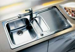 Zlewozmywak z ociekaczem Blanco CLASSIC 5S stal polerowana z korkiem automatycznym + odsączarka stalowa