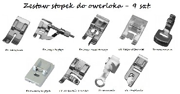 stopka do maszyn do szycia ucznik Komplet 9 szt. stopek