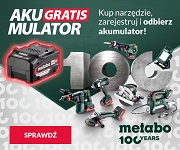 Akumulator GRATIS - metabo100